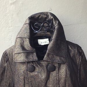 Gold Metallic Peacoat LIKE NEW